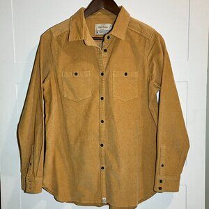 OLD RANCH Women's Size Medium Corduroy Coat Jacket Mustard Yellow With Pockets
